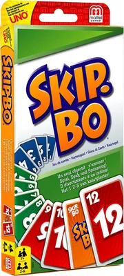 Produktbild von Mattel Skip-Bo im Thekendisplay für Kinder und Familie geeignete Kartenspiele