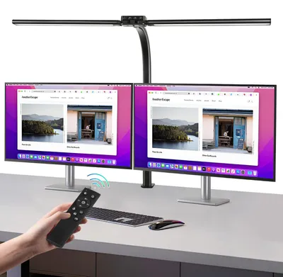 Obrázok produktu pre Stolná lampa s dvojitou hlavou, LED, s možnosťou stmievania, 24 W, 80 cm, s možnosťou upevnenia svorky