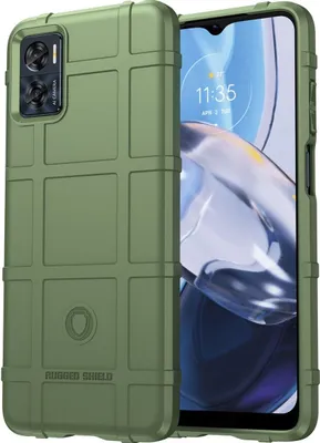 Produktbild von Mobigear Rugged Shield  Motorola Moto E22i Hülle Flexibles TPU Backcover Stoßfest - Grün