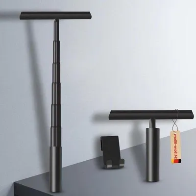 Produktbild von Famanu Duschwischer mit teleskopierbarem Griff - Schwarz