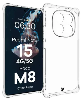 Produktbild von Flexible Handyhülle für Xiaomi Redmi Note 15 / POCO M8 5G, Bizon Case Salpa, Transparent