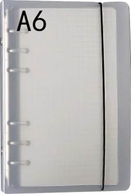 Produktbild von Klarsicht-Bindedeckel, PP-matt, 6-Loch, tragbar, für Notizbuch & Büro – Schule & Meeting