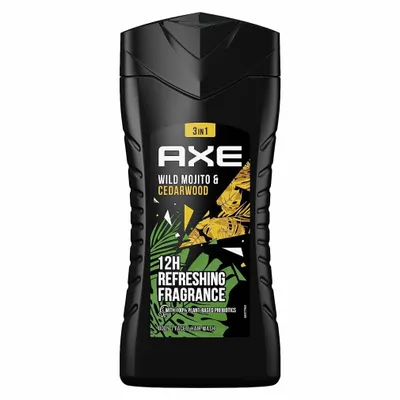 Zdjęcie produktu dla AXE WILD GREEN MOJITO & CEDARWOOD BODY WASH, Żel pod prysznic, 250 ml, Dorośli, Mężczyźni, Ciało, Uniwersalne