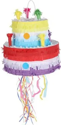 Image de Gâteau pinata 29x25cm anniversaire d'enfant thème fête décoration de fête piñata jeu de fête