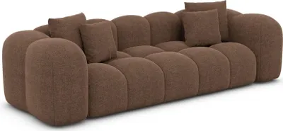 Produktbild von Strukturstoff 3-Sitzer Couch Valora Braun