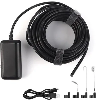 Produktbild von WLAN-Endoskop-USB-Boreskop-Inspektionskamera für iOS-/Android-Smartphones – IP67 wasserdicht, 6 LEDs, 5-MP-Kamera (5 m Kabel)