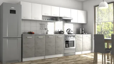 Obrázek produktu pro Kuchyňská linka LUIZA II 320x260 - Bílá + beton