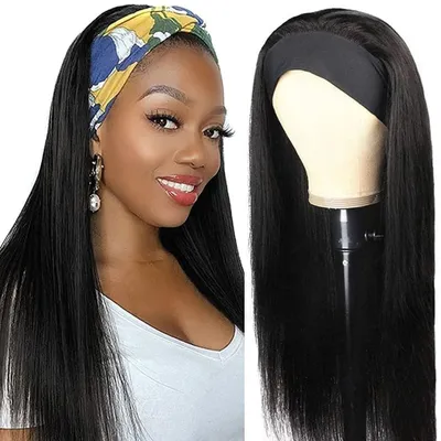 Immagine prodotto di Solidchoice - Parrucca a fascia, senza colla, per capelli lisci, per donne