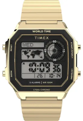 Produktbild von Timex Tw5M69000 elektronische Uhr mit Indiglo, Chronograph, Wecker und Timer