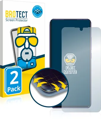 Produktbild von 2x BROTECT Fullscreen Schutzfolie für Xiaomi Mi Note 10 Lite Displayschutz Folie Fullcover Matt Entspiegelungsfolie