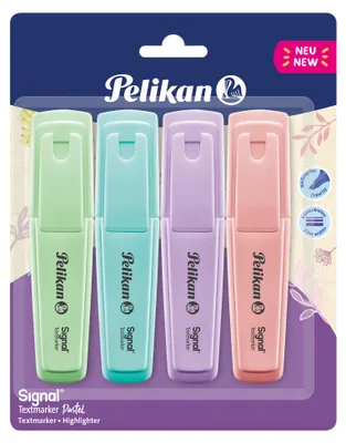 Immagine prodotto di Evidenziatore Signal Pastel, confezione da 4 pezzi - PELIKAN
