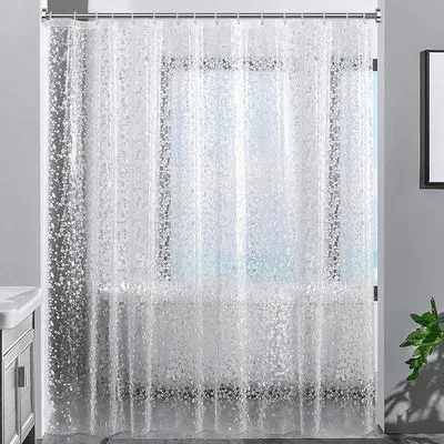 Produktbild von Duschvorhang 3D Steinmuster transparent 100% EVA wasserdicht