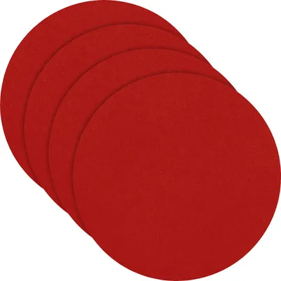 Produktbild von Erwin Müller Tischset Beja" 4er-Pack rot rund:  37 cm Ø"