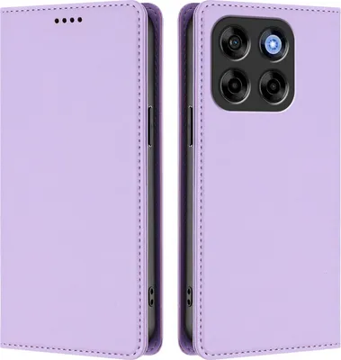 Produktbild von Handyhülle für ZTE Blade V70/nubia V70, Kunstleder Klapphülle Stoßfeste Magnetische Hülle mit Ständer Violett