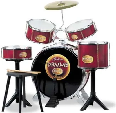 Produktbild von Reig Musicales Golden Drums Batterie 83x82x55555 Cm Rot  Rot One Size