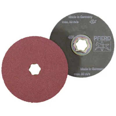 Produktbild von PFERD TOOLS COMBICLICK Korund Fiberscheibe für universelle Anwendungen