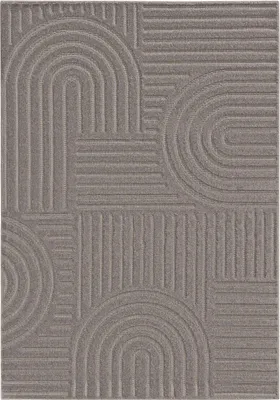 Produktbild von benuta Teppich Wohnzimmer Leo Hellgrau 300x400 cm Wohnzimmerteppich Rechteckig Muster Kurzflor Flauschig Weich