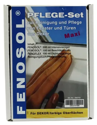 Image de Nettoyant pour PVC coloré, Kit d'entretien pour PVC coloré, Ensemble d'entretien FENOPLAST Fenosol MAXI pour profilés colorés