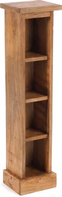 Produktbild von HOLZ CD REGAL TOWER | 75cm, Holzregal, Buch CD Rack mit 4 Fächern | Farbe: 08 honigfarben gewachst