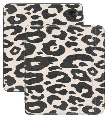 Productafbeelding van imoshion Design Slim Hard Case Sleepcover met stand voor de Kobo Libra Colour - Leopard