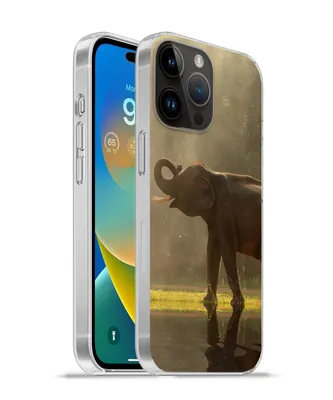Produktbild von MuchoWow® Handyhülle Schutzhülle Hülle für Apple iPhone 14 Pro - Softcase Elefant - Wasser - Tiere - Natur Silikon Softcase Handy Hülle - Umschlag