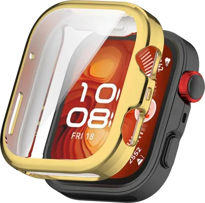 Image de Pour Huawei Watch Fit 4 Electroplated Full Cover TPU Smart Watch Housse de protection or