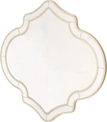 Image de Miroir mural doré - 88 cm - cadre en verre - miroir d'accentuation artistique - salon & couloir