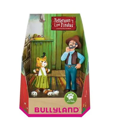 Obrázek produktu pro Bullyland 46005 - Sada figurek na hraní, Pettersson a Findus v dárkové krabičce, 2 kusy, ručně malované figurky, bez PVC, skvělý dárek pro chlapce a dívky k nápadité hře