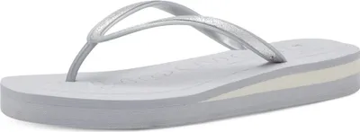Produktbild von Tamaris Damen Pantolette Badeschuh leichter Zehentrenner mit Glitzer 1-27223-44, Größe:38 EU, Farbe:Silber