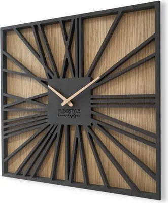 Obrázok produktu pre Nástenné dubové hodiny Square Loft Flex z226-1d-dx, 50 cm