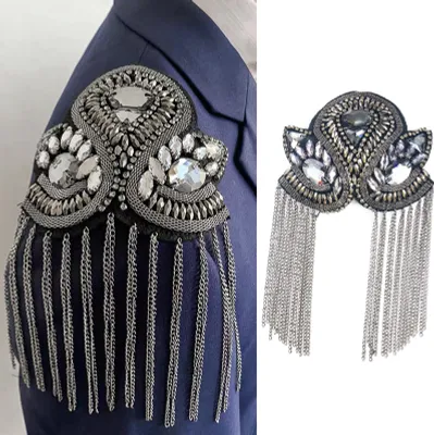 Produktbild von Schulter Brosche Quasten Strass Schmuck Temperament Verschleißfeste Brosche Pin Kleidung Dekor