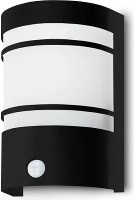 Produktbild von Kwazar Luminaire - Aussenlampe mit Bewegungsmelder, 230V, E27, 60W, IP44, Schwarz