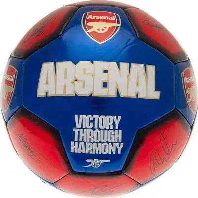 Obrázek produktu pro Arsenal FC - Fotbalový míč s podpisy TA10984 (5) (červená/modrá)