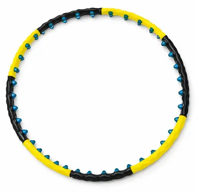 Image de Massager Wozinsky WHH-110 pour hula-hoop avec nœuds - bleu et jaune