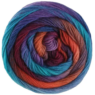 Produktbild von Lana Grossa - Meilenweit 100g Color Mix Multi 8019 orange dunkelbraun tintenblau royal türkis lila rotviolett