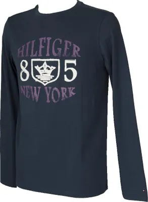 Immagine prodotto di T-shirt uomo manica lunga girocollo maglia cotone TOMMY HILFIGER articolo 2S87901530  LS  LOGO, S, Cotone 93%,Spandex 7%