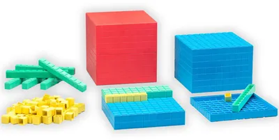 Immagine prodotto di WISSNER® RE-Plastic Dienes, materiale didattico decimale (121 pezzi) – Matematica
