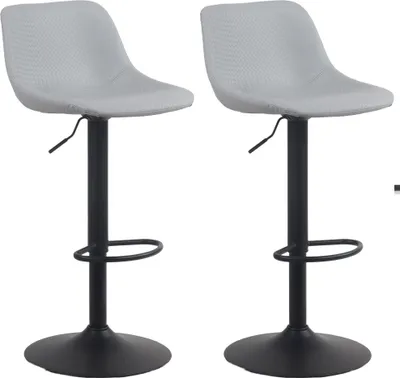 Produktbild von 2er Set Barhocker HLO-CP272 Kunstleder  grau