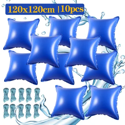 Produktbild von TolleTour 10pcs Poolkissen 122 x 122 x 60 cm Pool Winter Luftkissen, Pool Luftkissen, Polster, Winterkissen für Abdeckplanen Poolabdeckung Winter Überwinterung