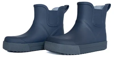 Produktbild von Gummistiefel, GoEasy Kindergummistiefel – Chelsea Boots, Barfußschuhe, kurze Kindergummistiefel, bequem und modisch, mit reflektierendem Streifen, antibakterieller Innensohle und rutschfester Sohle, Marineblau, 32/33