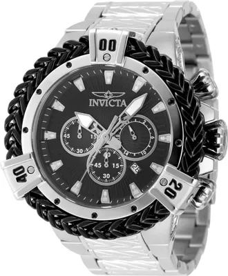Zdjęcie produktu dla Invicta Bolt 48160 Zegarek Męski - Mechanizm Kwarcowy - Stal Nierdzewna z Czarną Tarcza - 54 mm