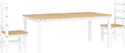 Zdjęcie produktu dla VidaXL 3345208, Prostokątny, Drewno, Biały, Drewno, 180 cm, 90 cm