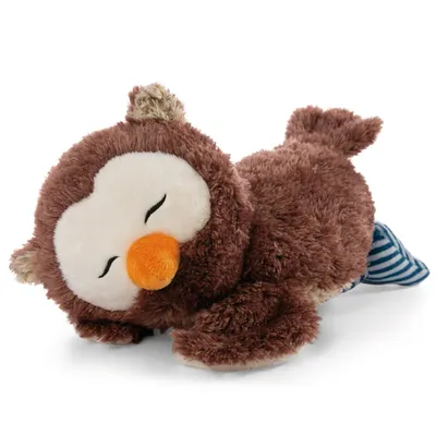 Produktbild von NICI Kuscheltier Eule liegend 47878 - NICI Plüscheule Oscar schlafend 35cm