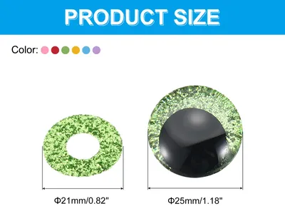 Produktbild von 25mm Blitz Sicherheitsaugen 24 Stš¹ck Puppenaugen Realistische Bunte H?keln Sicherheitsaugen Fš¹r Deko H?kelzubeh?r Puppen Basteln Gemischte Farben