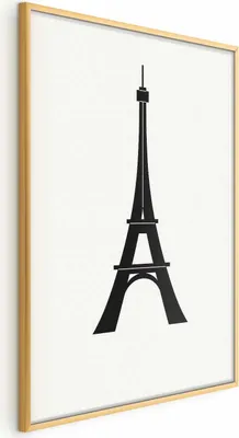 Produktbild von Posterpapier Poster - Eiffel Tower Simple Black-and-White Graphic 29.7x42 cm Abstrakt d-C-10023-ao-a
