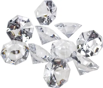 Produktbild von 10 Deko Diamanten Acryl 32mm klar Tischdeko Hochzeit Feier Dekosteine Streuteile