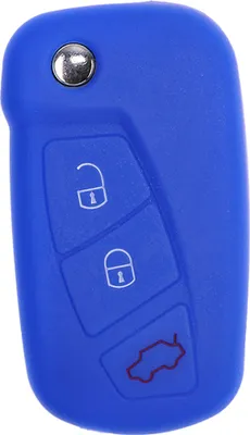 Produktbild von Auto Schlüssel Hülle Silikon Schutz Cover Blau kompatibel mit Ford KA 3 Tasten Klappschlüssel