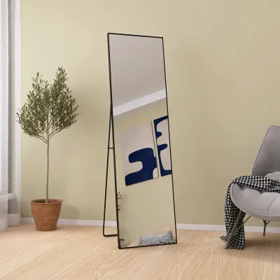 Obrázek produktu pro Zrcadlo ProximaX 40 x 150 cm v celé délce, stojící zrcadlo a nástěnné zrcadlo 2 v 1, toaletní zrcadlo, šatní zrcadlo do ložnice, obývacího pokoje a předsíně, černá barva