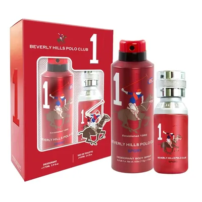 Immagine prodotto di Beverly Hills Polo Club Uomo Sport One Woda toaletowa, 100 ml + Dezodorante, 175 ml