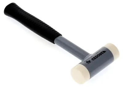 Produktbild von Rückschlagfreier Schonhammer, Ø 40 mm, Stahlrohrstiel, Austauschbare Polyamidköpfe